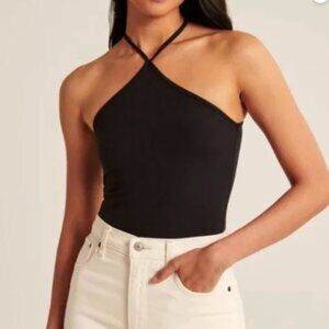 A&F Black Halter Bodysuit